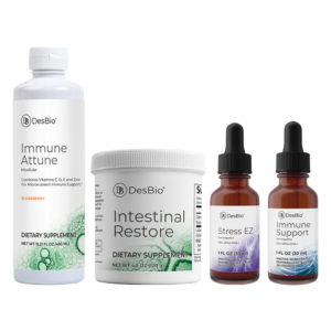 Cold-Flu Season Bundle - Micellar Immune Attune, Intestinal Restore, Immune Support, Stress EZ